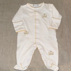 Kissy Kissy NB Crown Embroidered Onesie